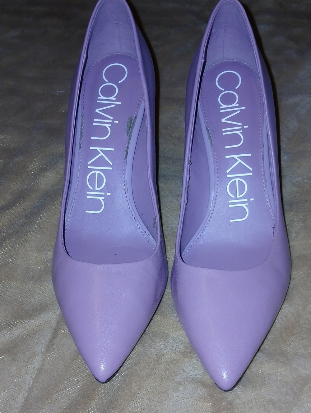Womens Calvin Klein Lavender Lilac Pointed-Toe Heel Pumps Sz: 8.5
